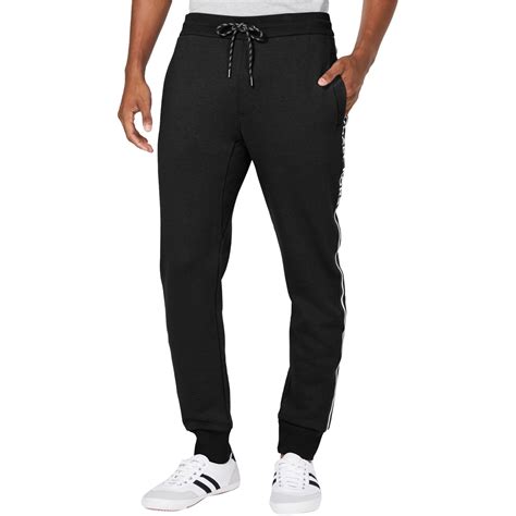 michael kors men's logo fleece jogger pants|Michael Kors Sweatpants for Men .